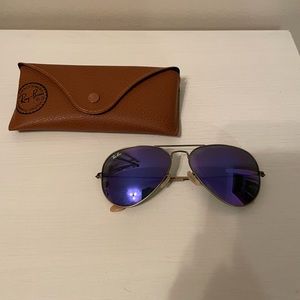 Ray Bans purple aviators